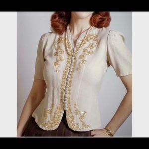 1940s vintage blouse. Not tags or labels